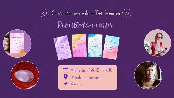 Stages,cours Soirée découverte coffret cartes Réveille corps