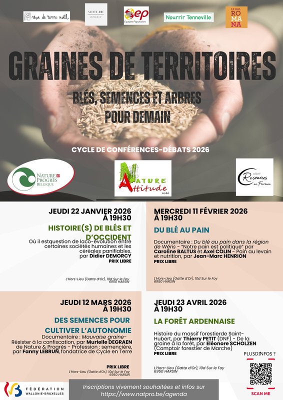 Conférences Graines terri­­toires Blés, semences arbres pour demain