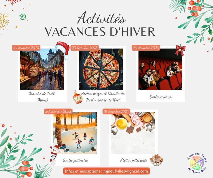 Stages,cours Vacances Noël la du Grand Moulin