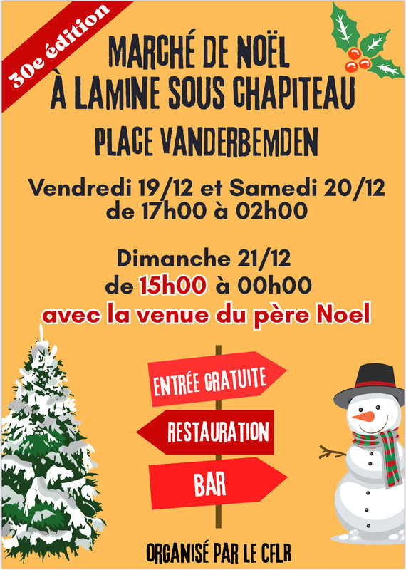Marchés de Noël Marché Noël sous chapiteau