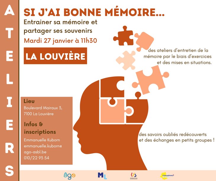 Conférences Atelier j ai bonne mémoire...