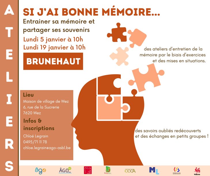 Conférences Atelier j ai bonne mémoire...