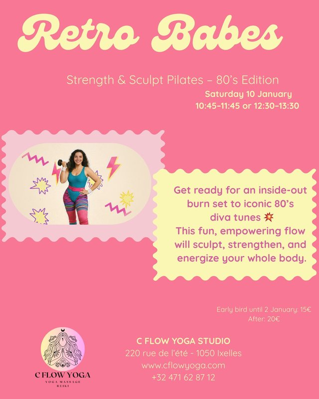 Stages,cours Sculpretro Babes Strength & Sculpt Pilates Édition 80’s