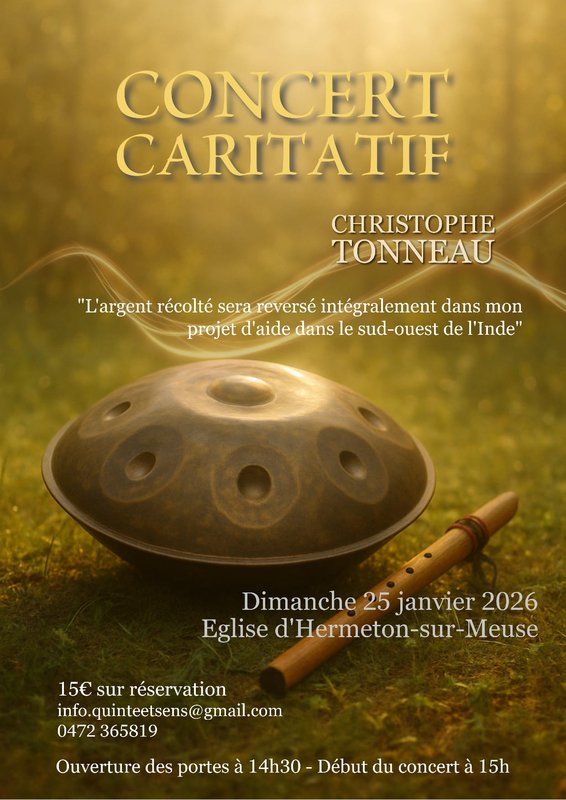 Concerts ✨ Concert caritatif Handpan & flûte amérindienne ✨