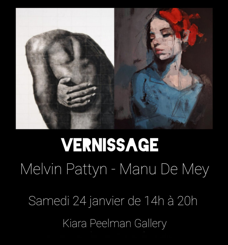 Expositions Vernissage Melvin Pattyn & Manu Mey la Kiara Peelman Gallery