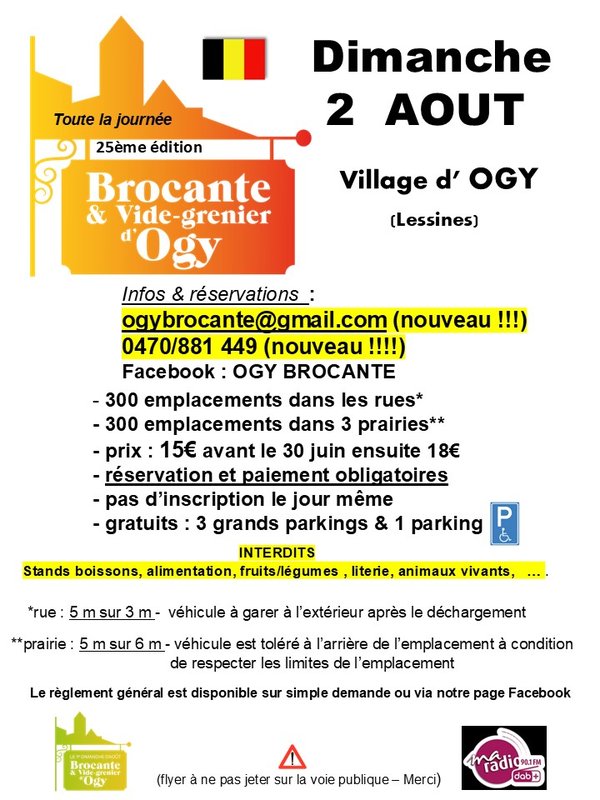  25 ème Brocante - Vide Grenier d OGY