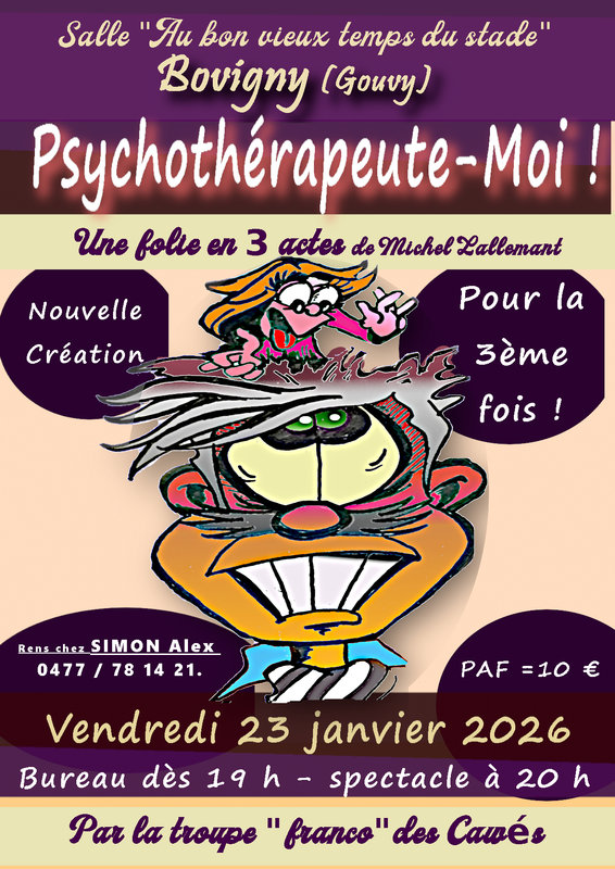 Spectacles Psychothérapeute-moi !...