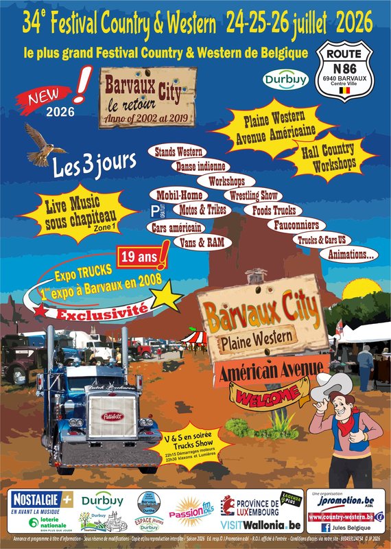 Expositions Trucks expo & show - Barvaux City Festival International Country & Western