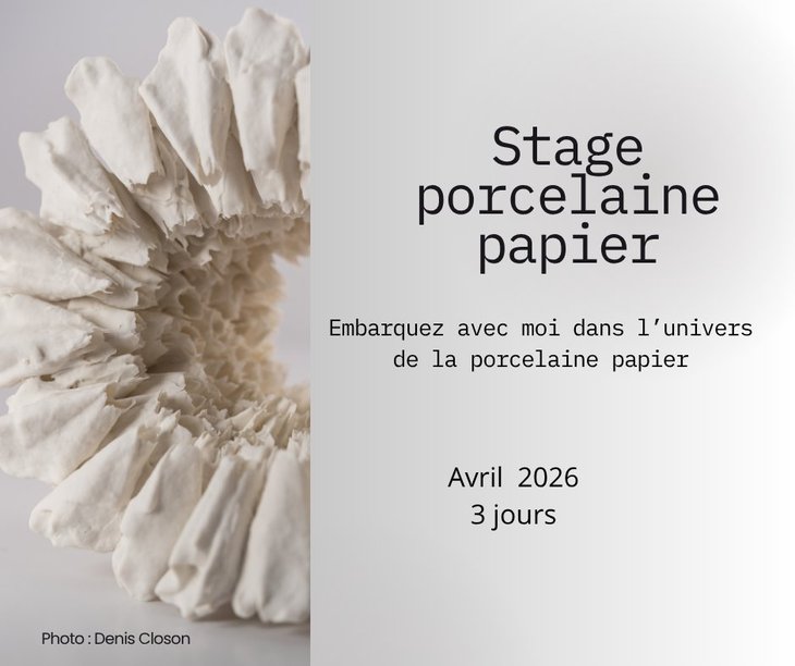 Stages,cours Stage porcelaine papier
