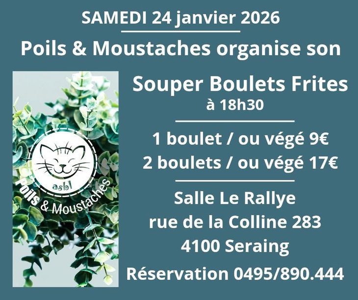 Soirées Souper annuel refuge Poils Moustaches