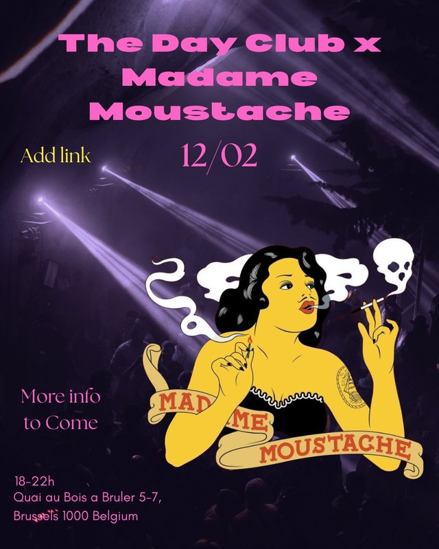 Soirées The Club x Madame Moustache - viens faire fête, direct après boulot