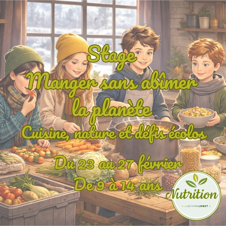Stages,cours Stage  Manger sans abîmer planète - Cuisine, nature défis écolos 