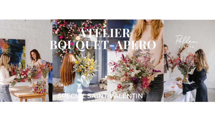 Stages,cours Atelier Galentine’s – Bouquet Séché & Apéro Pollen Atelier