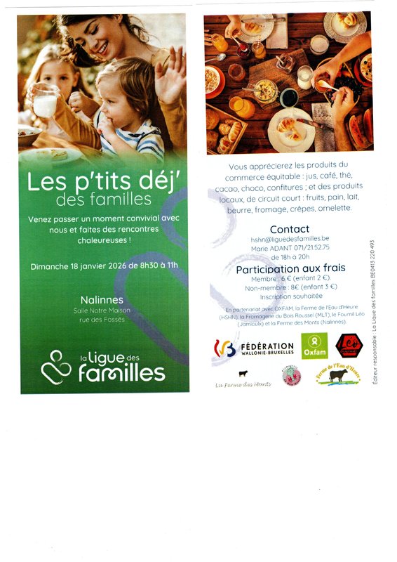 Loisirs Petit Déjeuner familles
