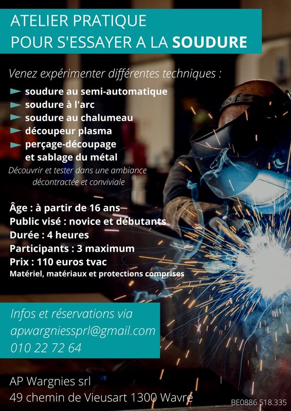 Stages,cours Atelier pratique pour s essayer la soudure