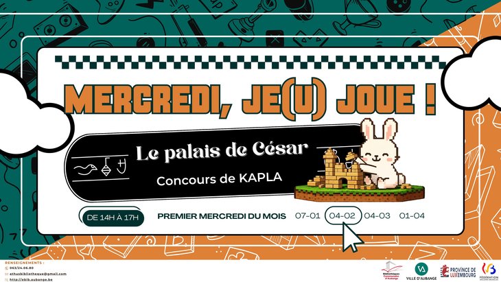 Loisirs Mercredi, je(u) joue édition palais César 