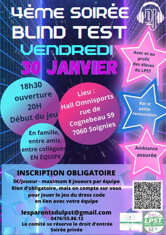 Soirées Soirée blind test