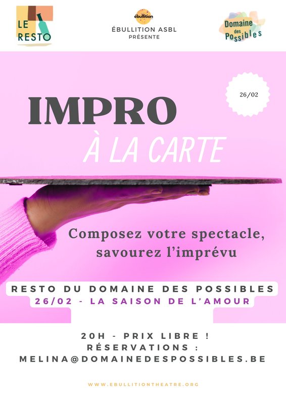 Spectacles Impro resto - Impro la carte, saison amours