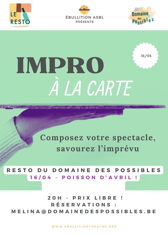 Spectacles Impro resto - Impro la carte, poisson d avril