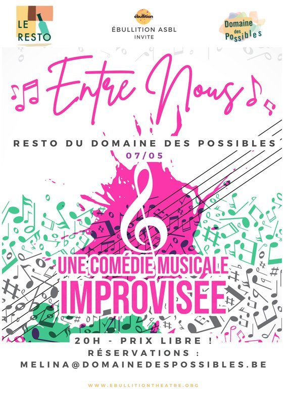 Spectacles Impro resto - Entre nous, comédie musicale improvisée