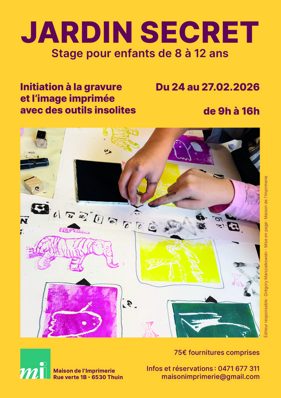 Stages,cours Stage enfant :  Jardin Secret 