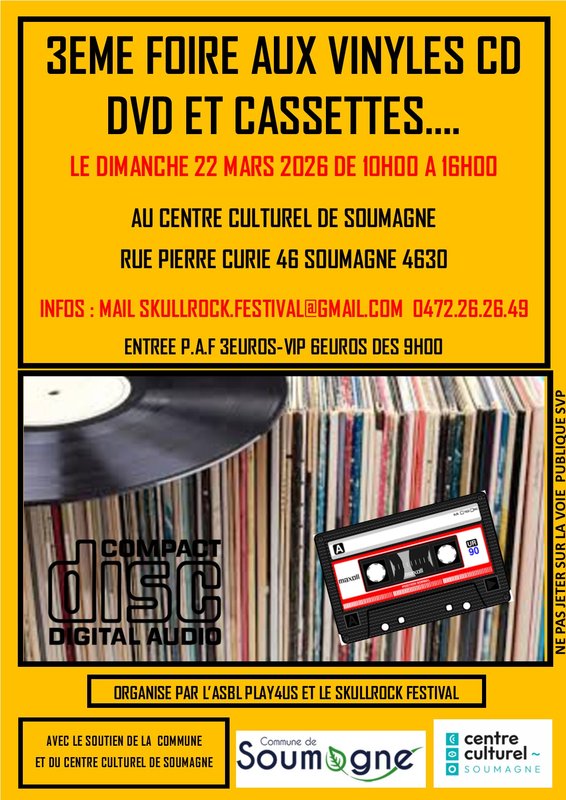 Loisirs Foire Vinyles ,cd, cassettes ,dvd de Soumagne