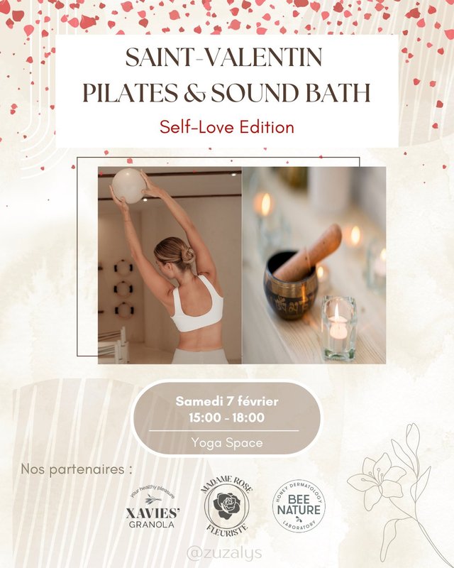 Loisirs Saint-Valentin Pilates & Sound Bath : Self-Love Edition