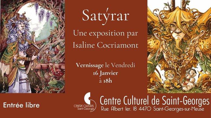Expositions Satýrar - exposition un univers fantastique Isaline Cocriamont