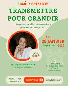 Conférences Conférence  Transmettre pour grandir  Béatrice Copper-Royer