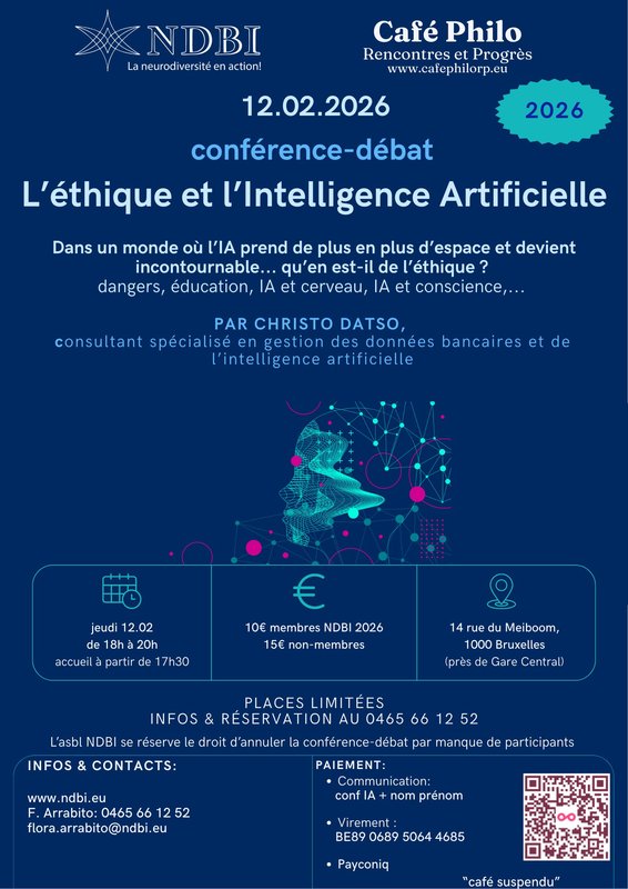 Conférences Conférence-débat:  L éthique l intelligence artificielle , Christo Datso