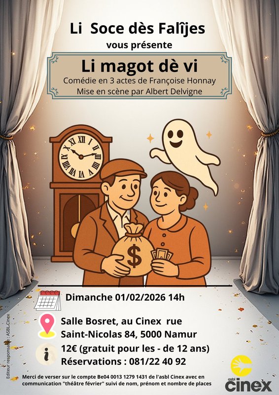 Spectacles Théâtre wallon Li magot vi  