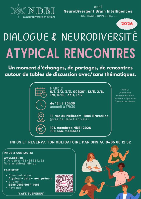 Conférences Atypical Rencontres - Ndbi asbl