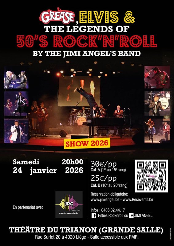 Concerts Grease, Elvis & Légendes Rock n roll années 50