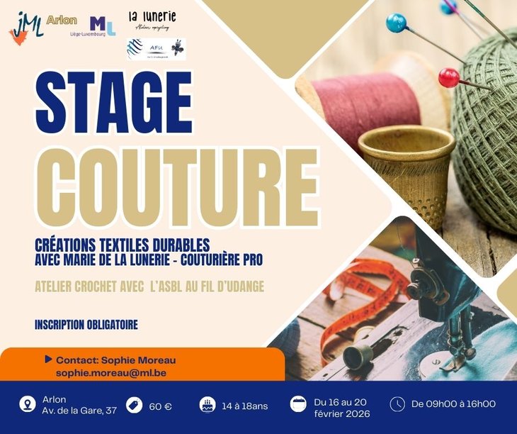 Stages,cours Stage Couture - Créations textiles durables