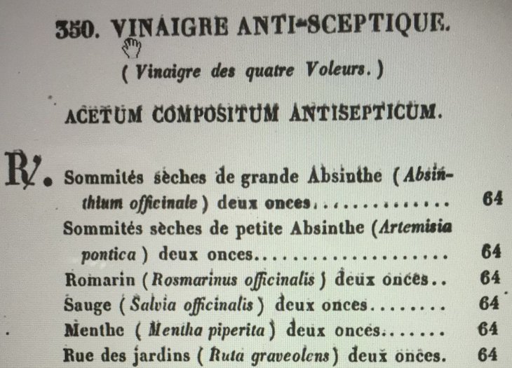 Stages,cours Dans secrets historiques vinaigre 4 voleurs