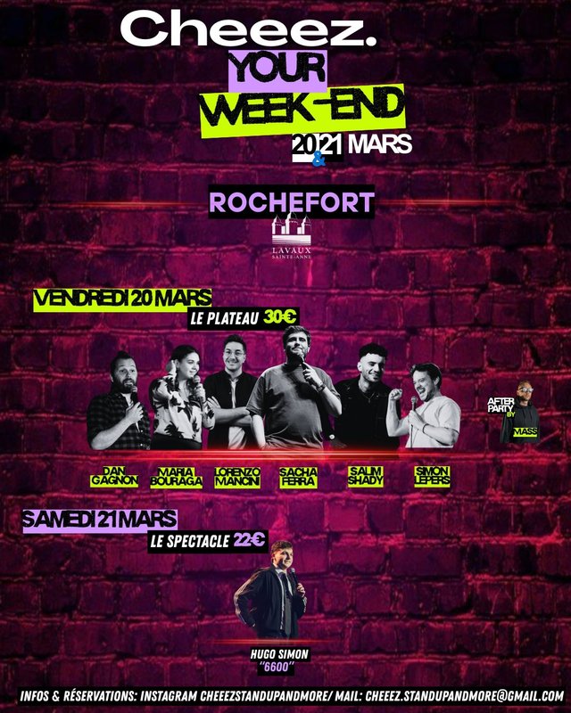 Spectacles Stand-up/ Cheeez your weekend Château Lavaux-Sainte-Anne