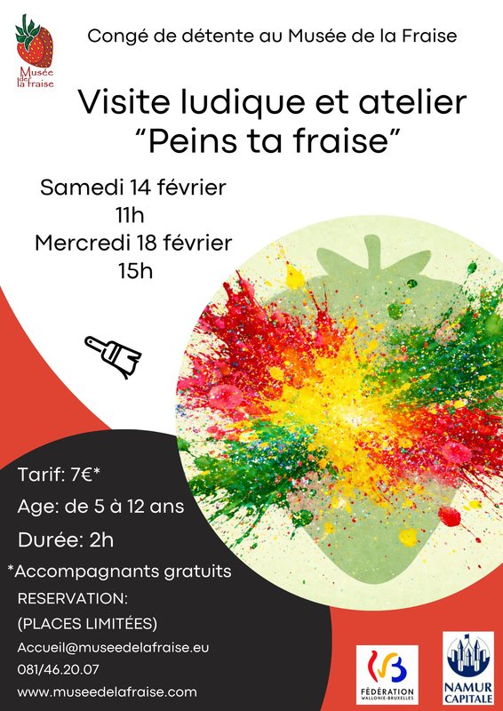 Loisirs Visite ludique atelier  Peins fraise 