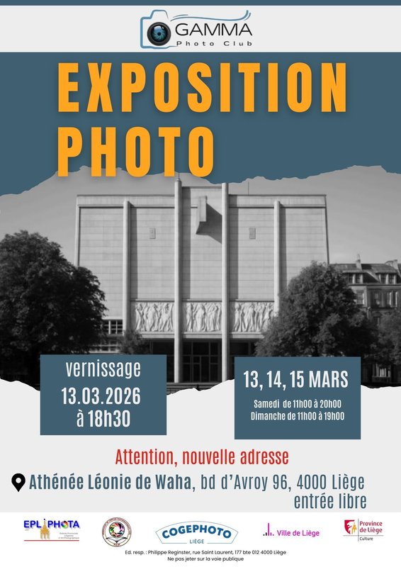 Expositions Exposition annuelle Gamma photo club