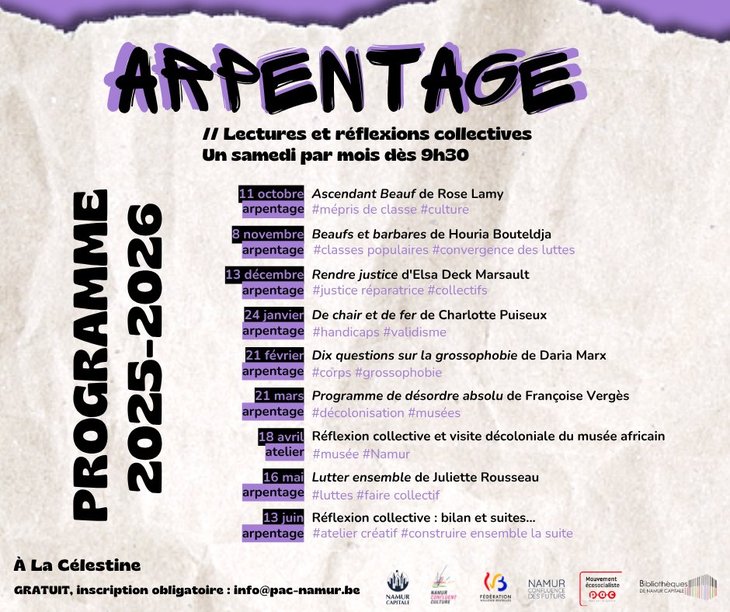 Stages,cours Atelier d arpentage avec Pac Namur