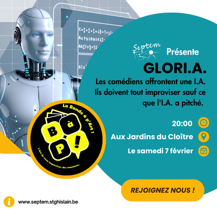 Spectacles Glor.i.a. : L Intelligence Artificielle défie l improvisation théâtrale !