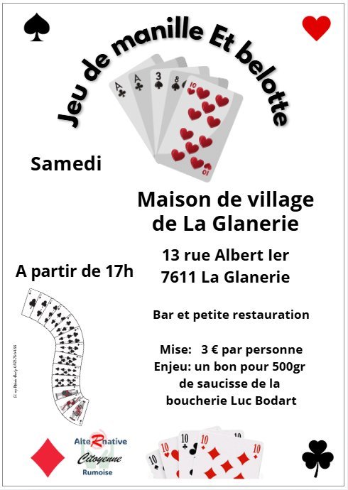 Loisirs Jeu Manille Belotte