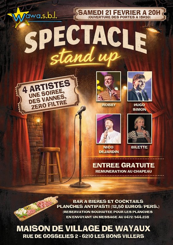Spectacles Soirée Stand-up