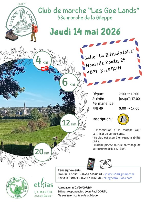 Loisirs 53eme marche la Gileppe