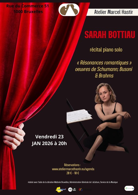 Concerts Sarah Bottiau: récital piano solo Résonances romantiques »