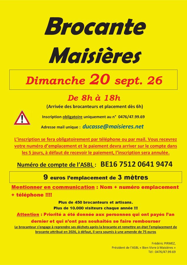  Brocante annuelle Maisières