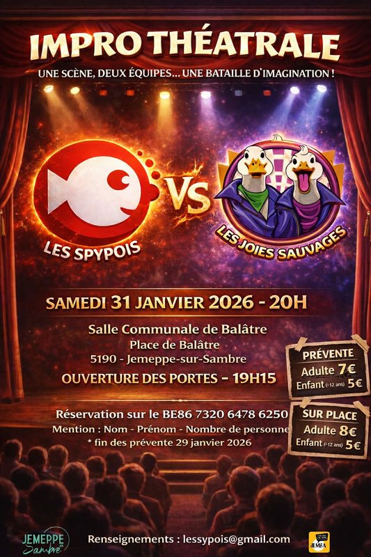 Spectacles Match Improvisation - Spypois Les Joies Sauvages