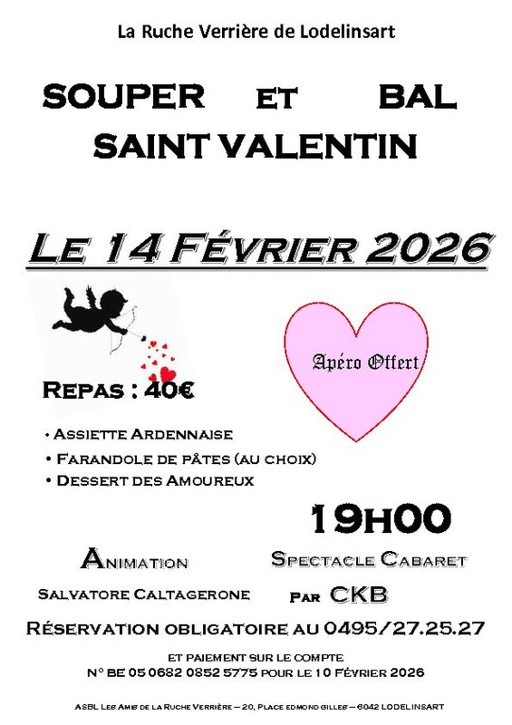 Soirées Souper Bal la Saint Valentin