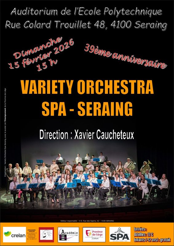 Concerts Concert gala 39ème anniversaire Variety Orchestra