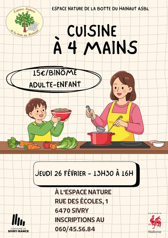 Stages,cours Cuisine 4 mains