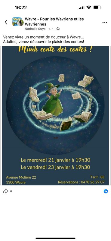 Spectacles Soirée contes